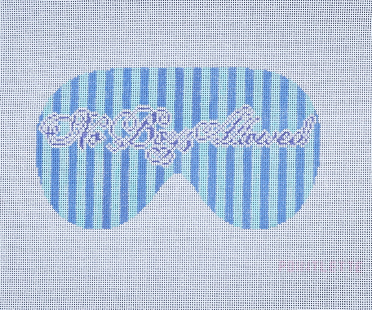 "No Boys Allowed" Girls' Night Eye Mask Needlepoint Canvas